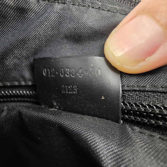 Gucci Monogram Nylon Oversized Hobo Travel Black Women's Rare Vintage - Picture 12 of 16